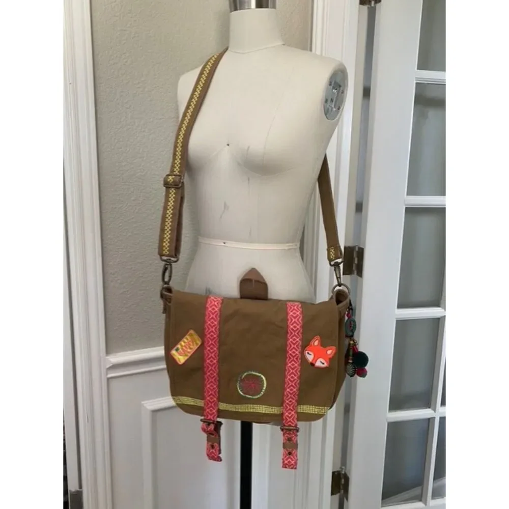 EUC American Girl Lea's Canvas Saddle Bag Purse for Girls or Adults